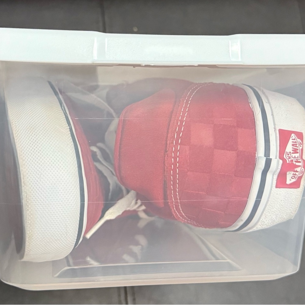 VANS-“OldSkool” Sued Red/Red Checkered- Deluxe Comfort Ortholite 500714 *RARE* - Picture 11 of 11